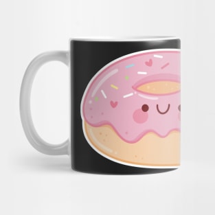 Cute Donut, Kawaii Pink Donut, Kawaii Sweet Sticker Mug